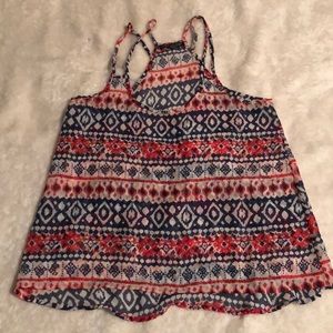 Float red, white, and blue tank